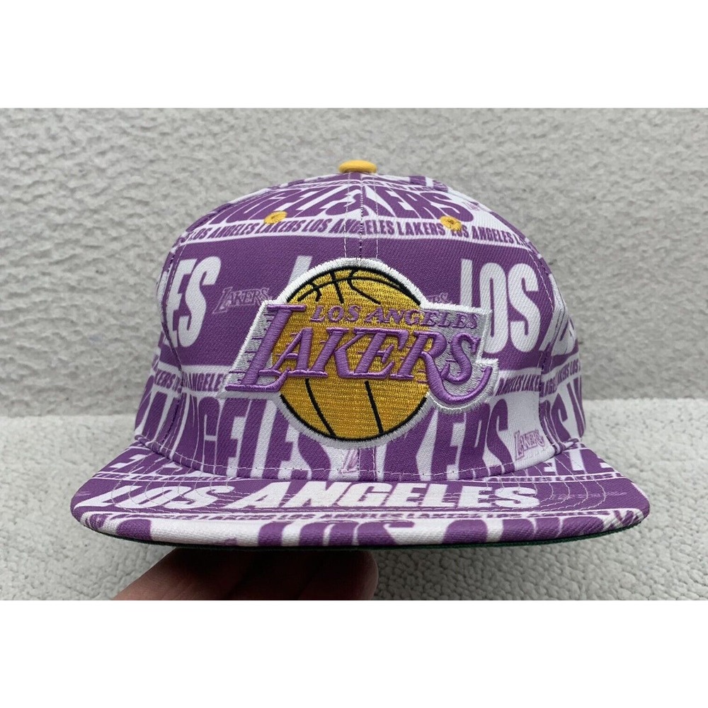 Mitchell & Ness Purple and Yellow Lakers Hat